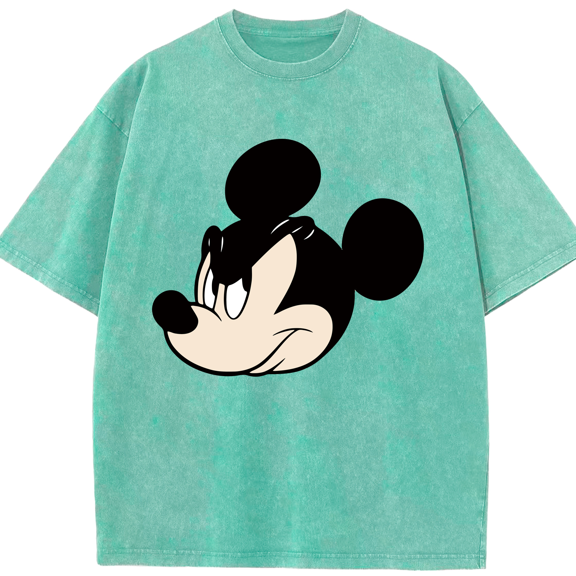 （画像用） ミッキーマウス Mickey Mouse 綿100% ヴィンテージ風 半袖Tシャツ（フロントプリント）